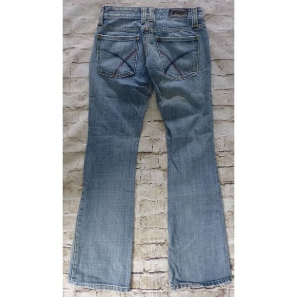 XRay Jeans Denim Women's Size 25 25x31 Destroyed Distressed Blue Boot Cut - Picture 7 of 9